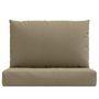 Voir la diapositive 4 : VIDAXL Coussins de palette lot de 2 taupe melange tissu
