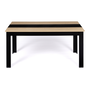 Voir la diapositive 3 : ID MARKET Table à manger rectangle GEORGIA 8 personnes noire et imitation hêtre 160 x 90 cm