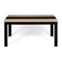 Voir la diapositive 3 : ID MARKET Table à manger rectangle GEORGIA 8 personnes noire et imitation hêtre 160 x 90 cm