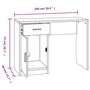 Voir la diapositive 6 : VIDAXL Bureau avec tiroir et armoire Blanc brillant 100x40x73 cm