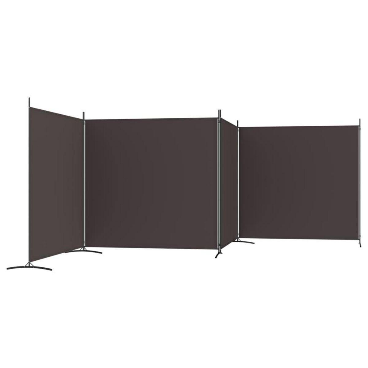 VIDAXL Cloison de separation 4 panneaux Marron 698x180 cm Tissu