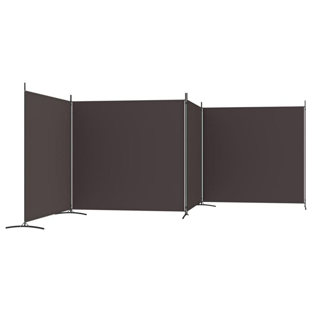 VIDAXL Cloison de separation 4 panneaux Marron 698x180 cm Tissu