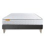 Voir la diapositive 2 : SEPTNUITS Matelas Mémoire de forme + sommier kit gris Memo