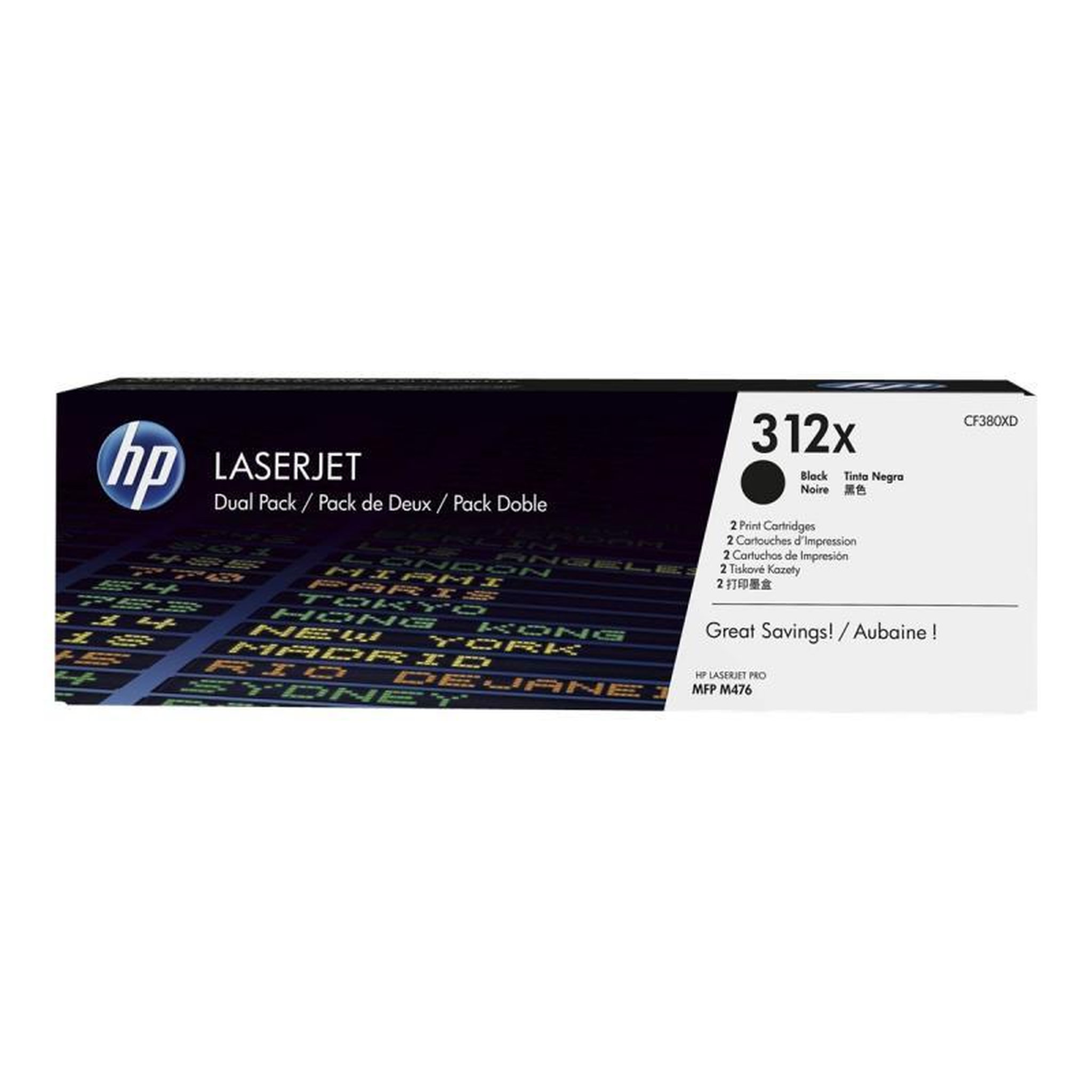 Voir la diapositive 2 : HP HP (CF380XD) No 312X HP312X HP 312X Dual Pack Black Schwarz Cartridge (CF380XD)