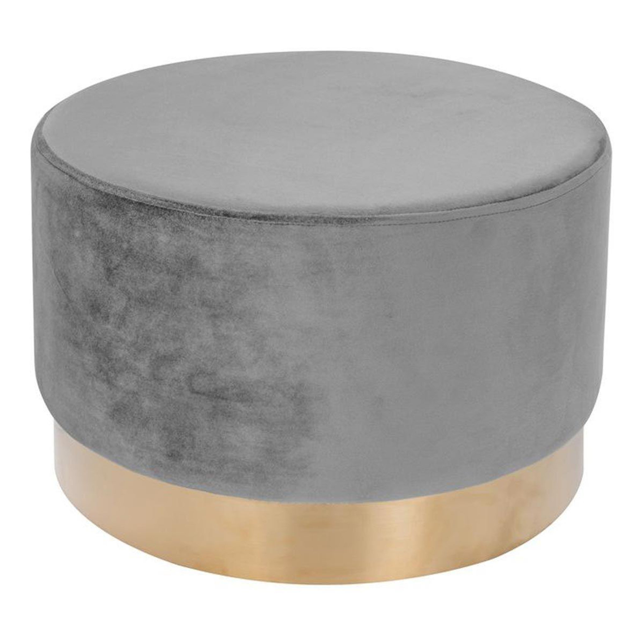 Paris Prix Pouf rond déco  nano  55cm gris