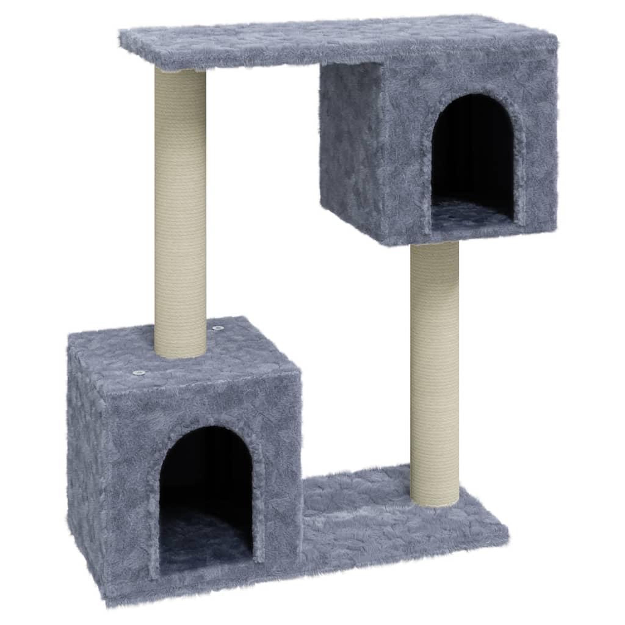 Voir la diapositive 2 : VIDAXL Arbre a chat avec griffoirs en sisal Gris clair 60 cm