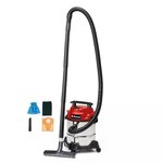 Einhell Aspirateur eau/poussière TC-VC 1812/1 S - 1250W - cuve inox 12L - soufflerie - accessoires inclus