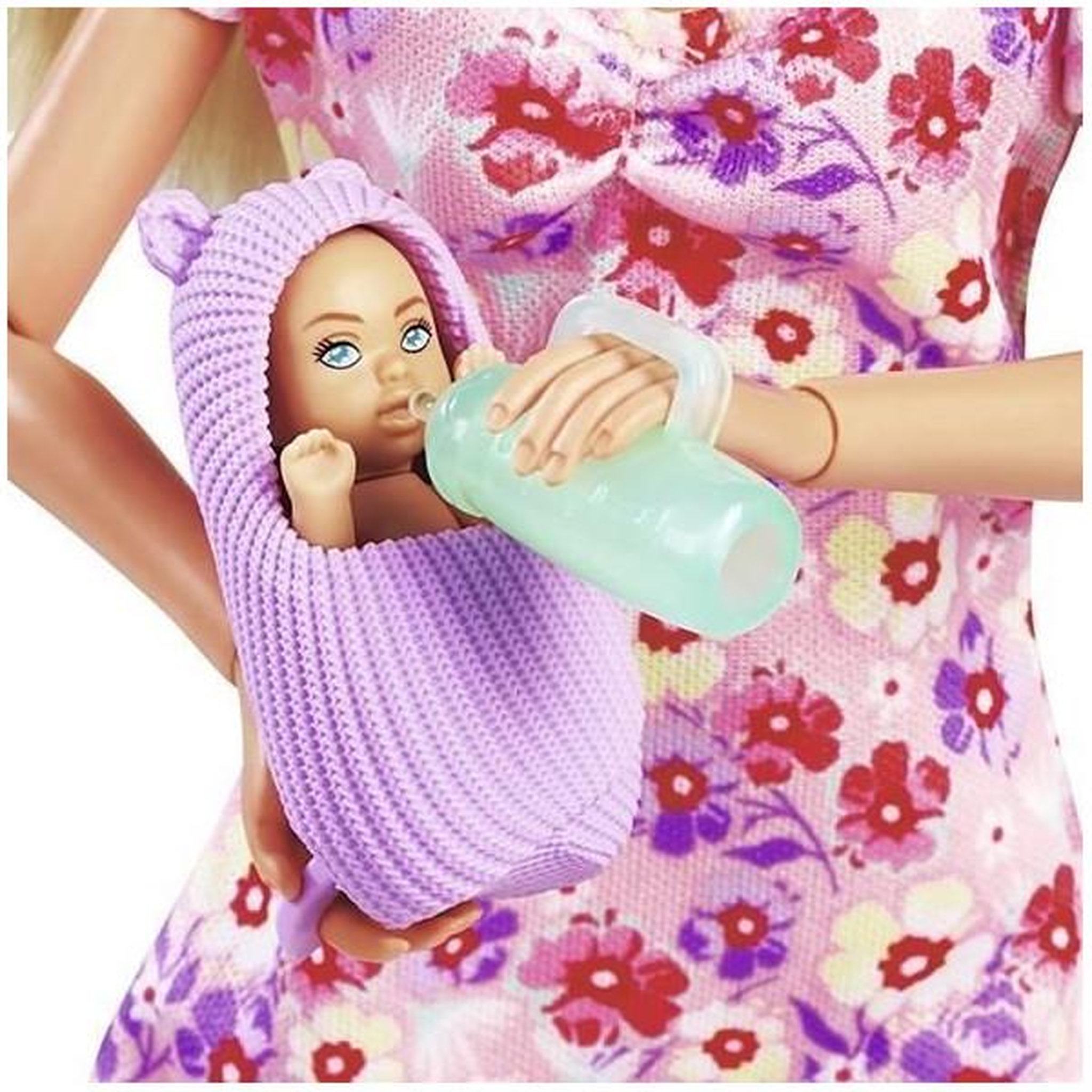 Voir la diapositive 6 : STEFFI LOVE Smoby - Steffi Love - Future Maman - Poupée mannequin enceinte (29cm) - Accesoires pour bébé - Bouton pour faire grossir son