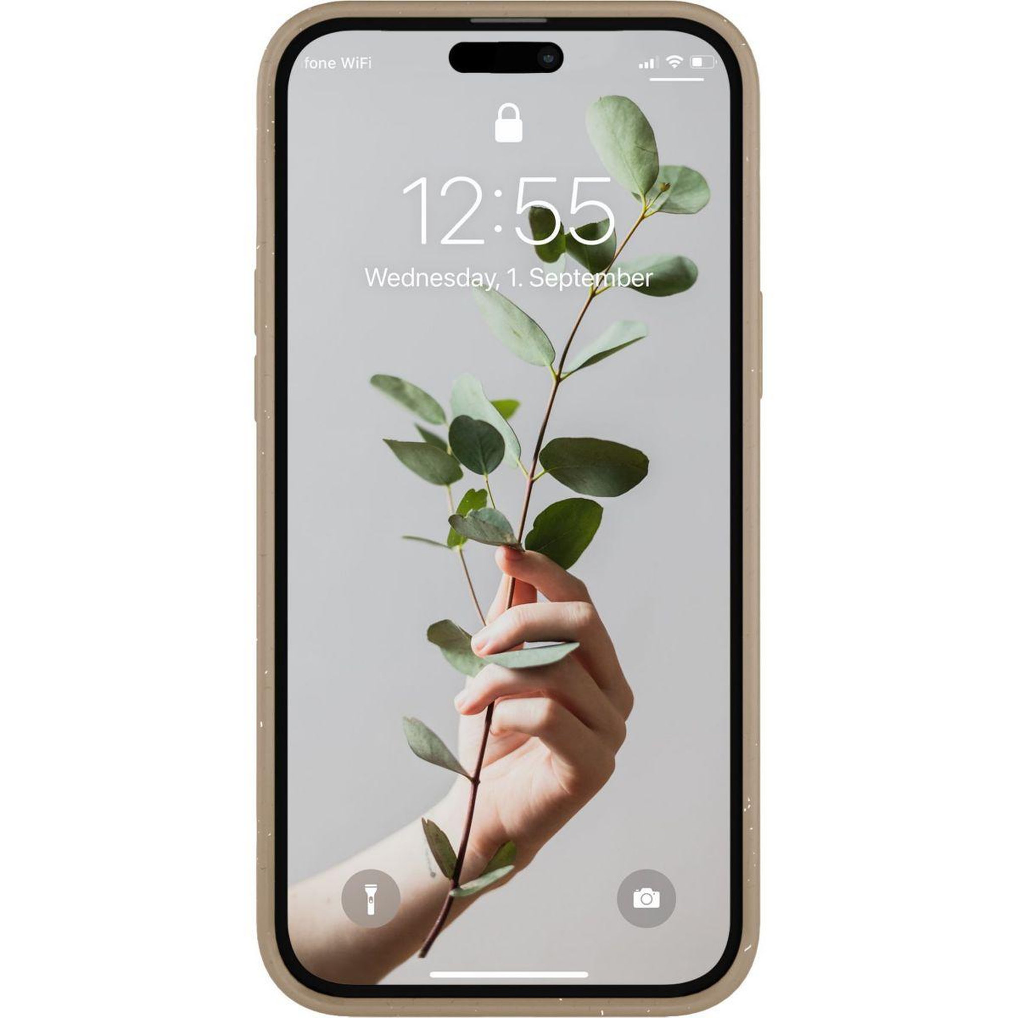 Voir la diapositive 5 : WOODCESSORIES Coque bumper iPhone 14 Pro BioCase Taupe