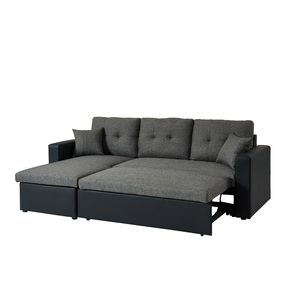 Canapé d'angle 3 places convertible réversible tissu simili BAMAKO