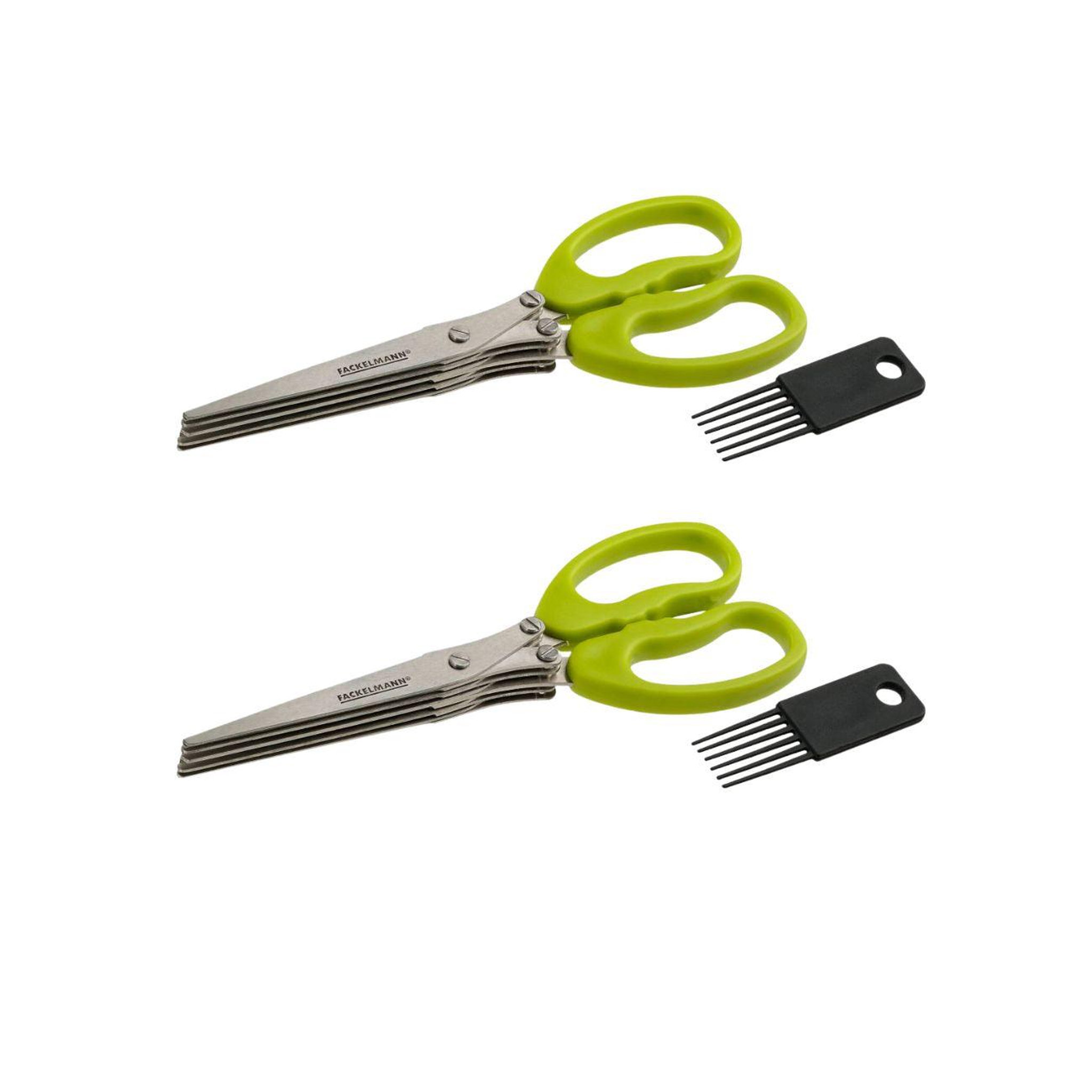 Fackelmann Set de 2 ciseaux pour herbes aromatiques en plastique et inox fackelmann basic