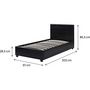 Voir la diapositive 4 : Habitat et Jardin Lit avec coffre  Carla  - 90 x 190 cm - Noir