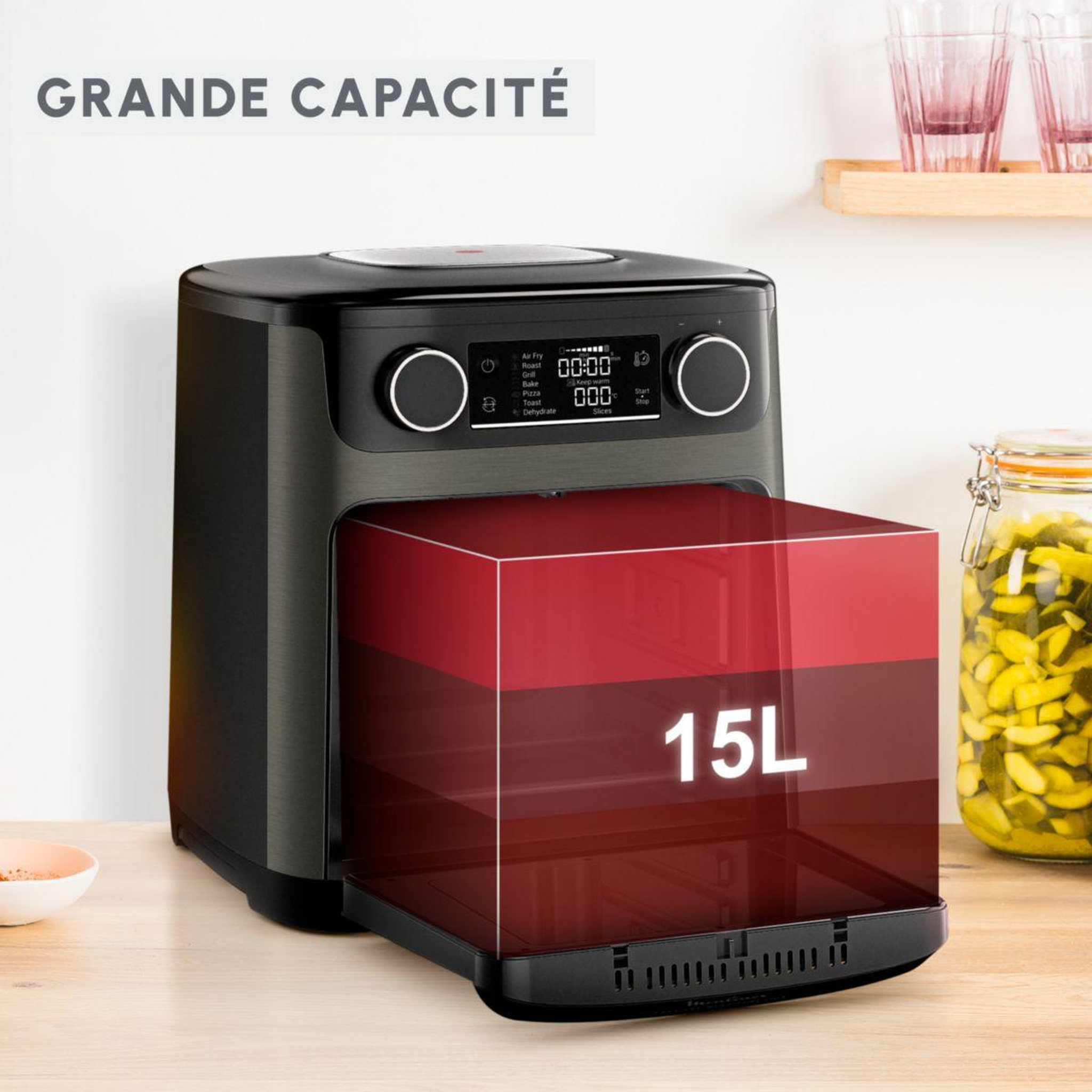 Voir la diapositive 3 : MOULINEX Friteuse sans huile easy fry multifonction 15l al5558f0