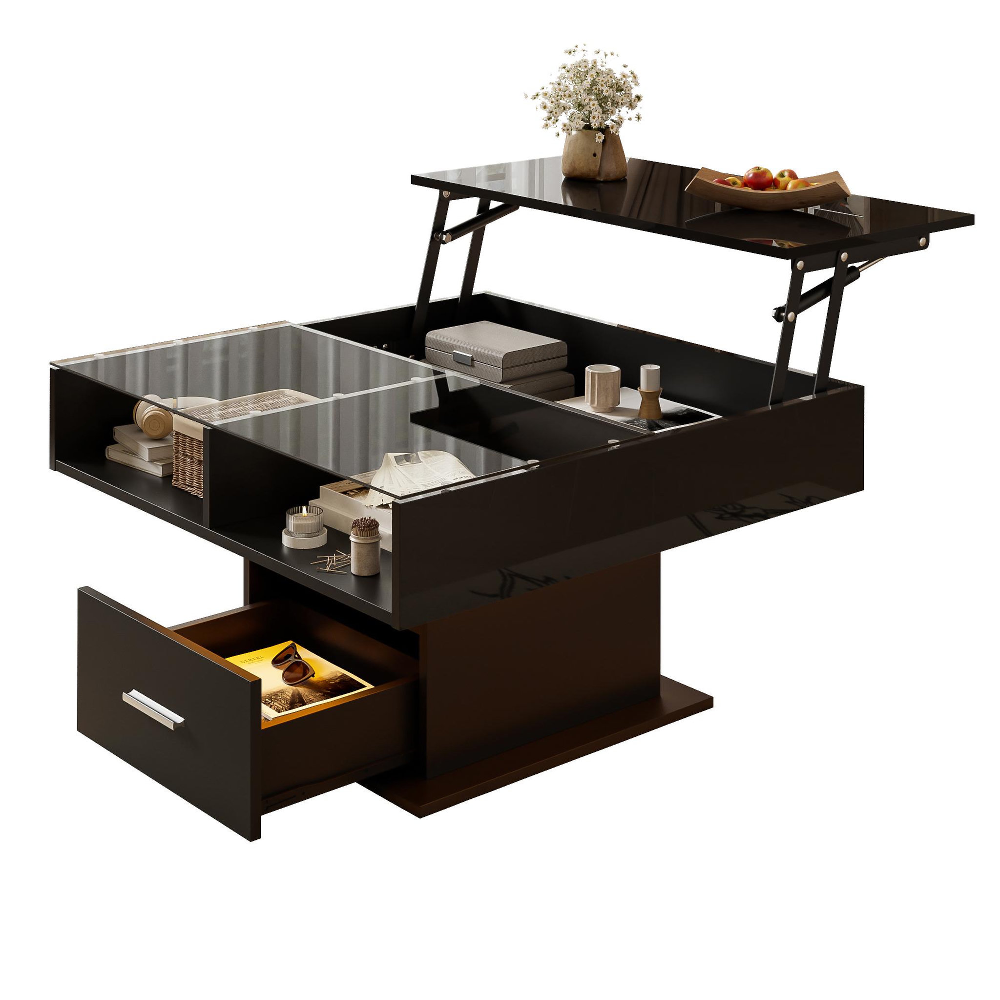 MERAX Table basse. Coloris disponibles : Noir, Blanc