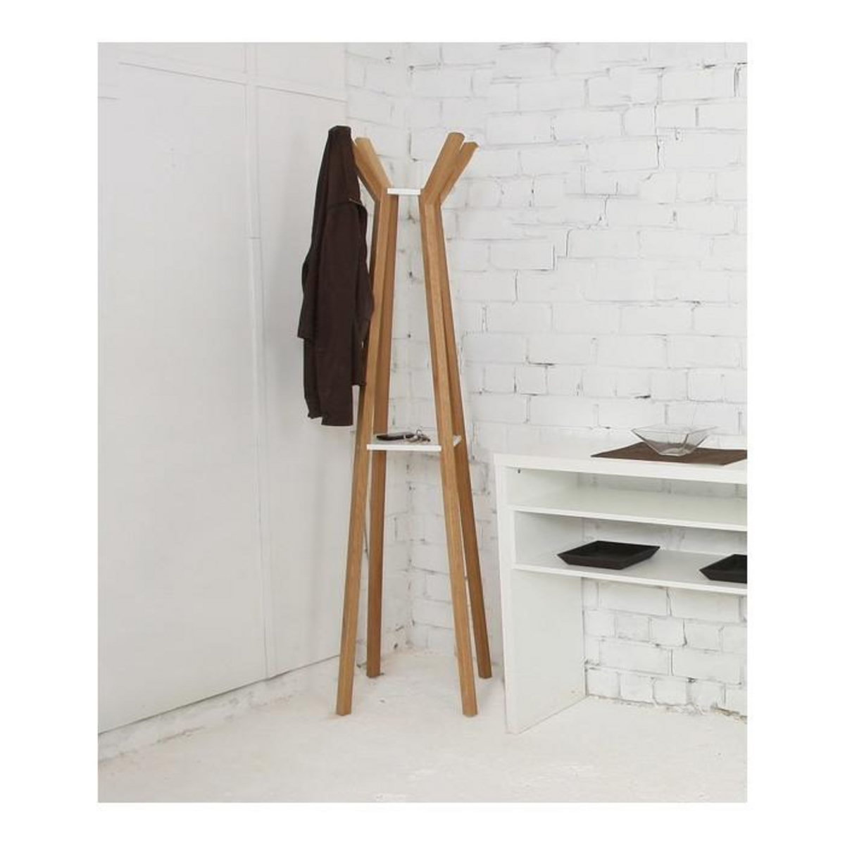 Paris Prix Porte-Manteaux Design  Everest  180cm Chêne