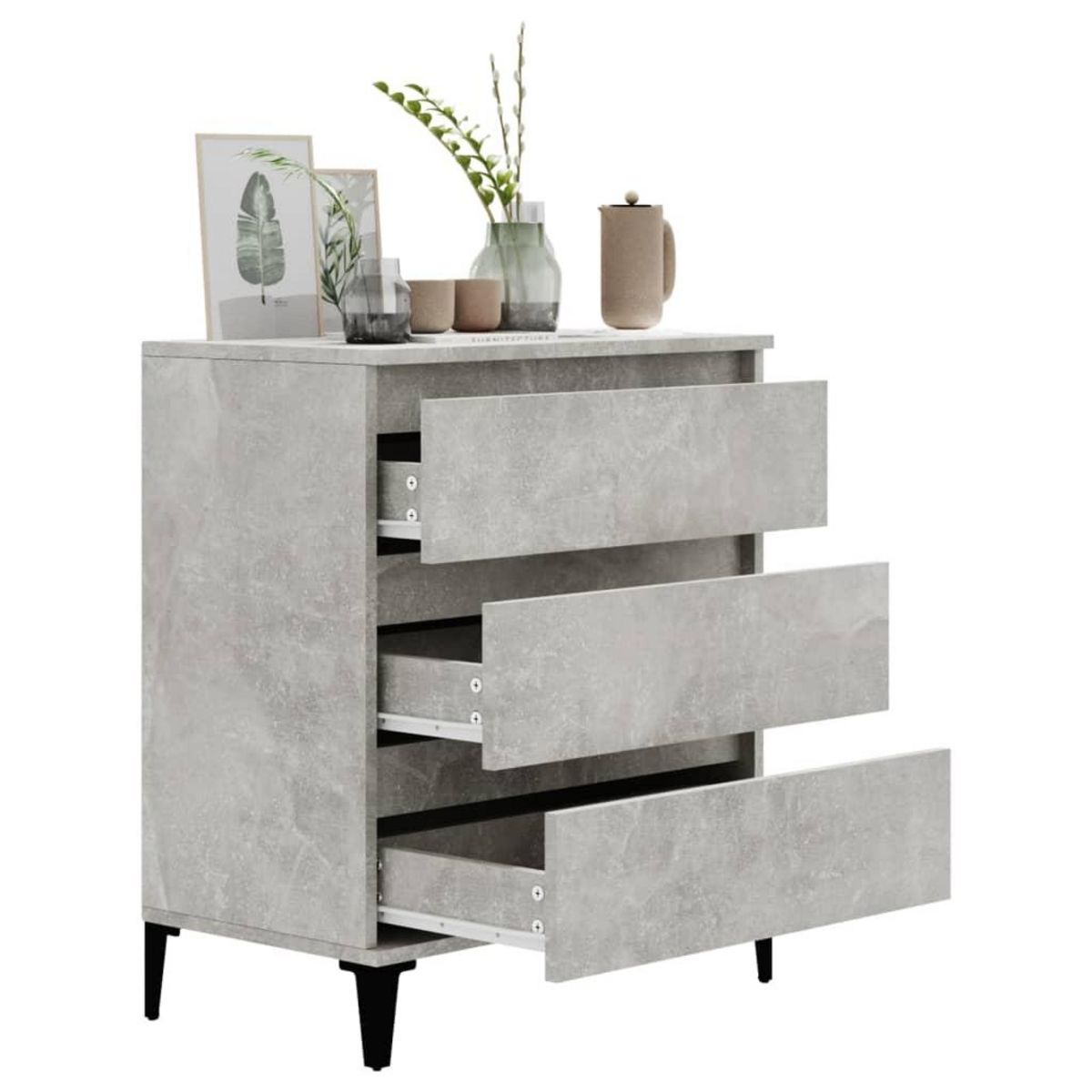 VIDAXL Buffet Gris beton 60x35x70 cm Bois d'ingenierie