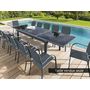 Voir la diapositive 2 : HESPERIDE Table extensible rectangulaire en verre Piazza 8/12 places Gris anthracite - Hespéride