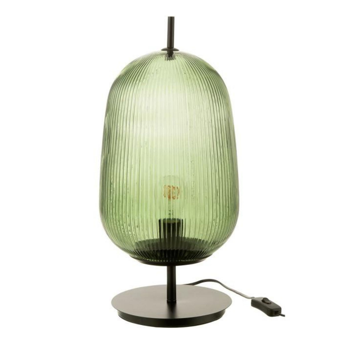 Paris Prix Lampe à Poser en Verre  Oasis II  45cm Vert