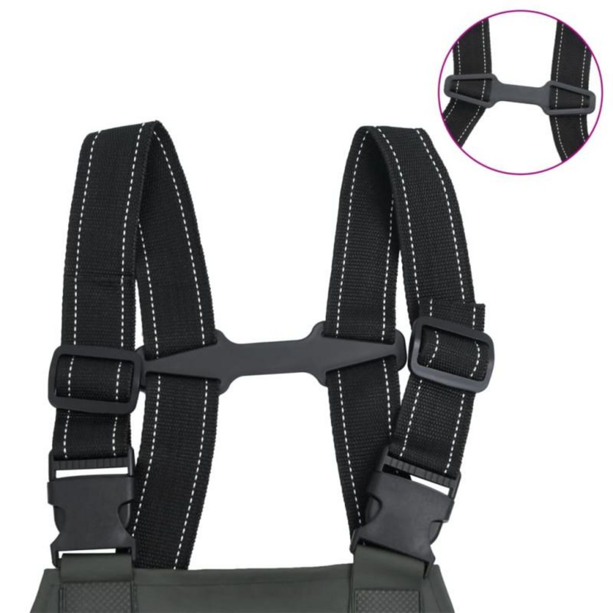 VIDAXL Cuissardes avec bottes vert foncé taille 45