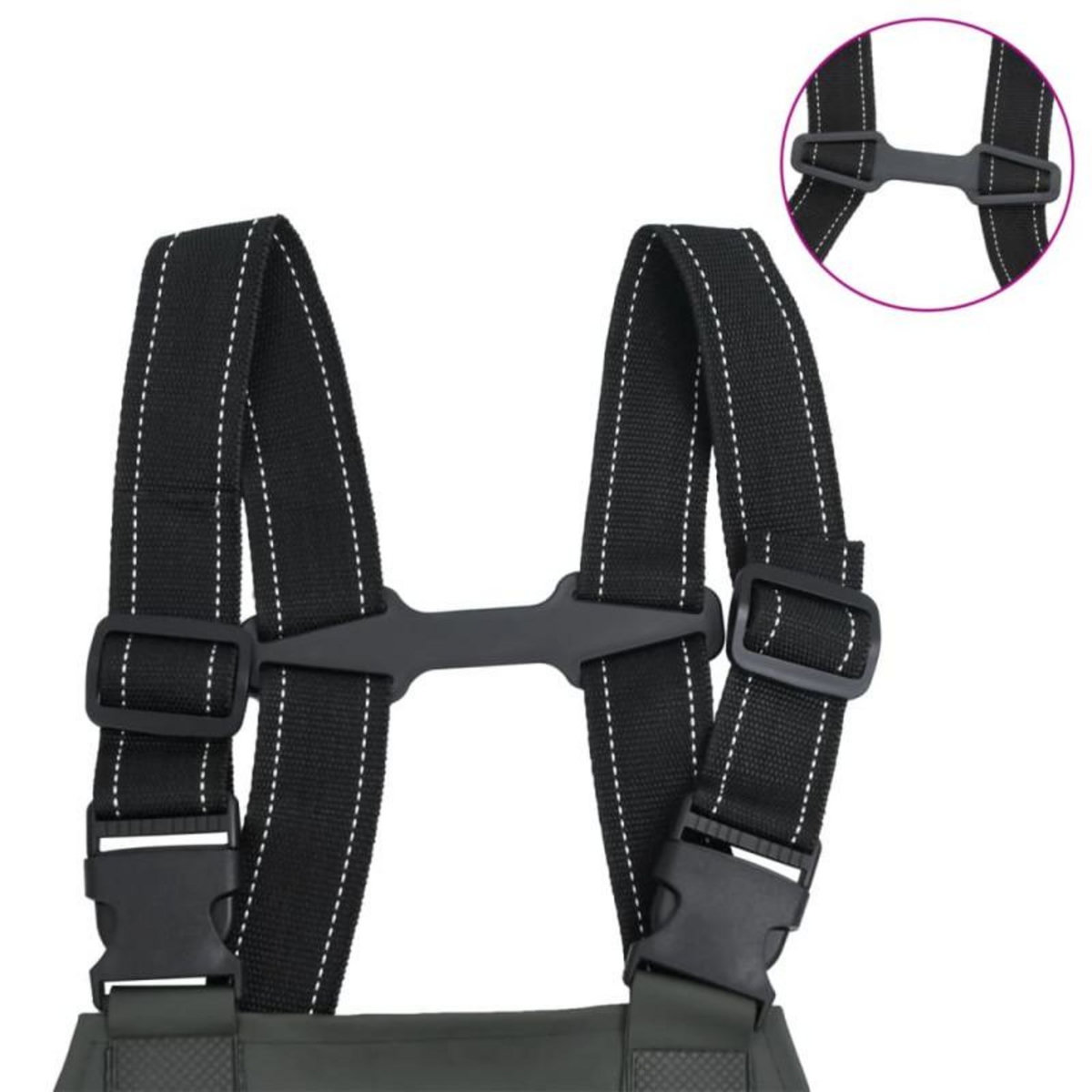 VIDAXL Cuissardes avec bottes vert foncé taille 45