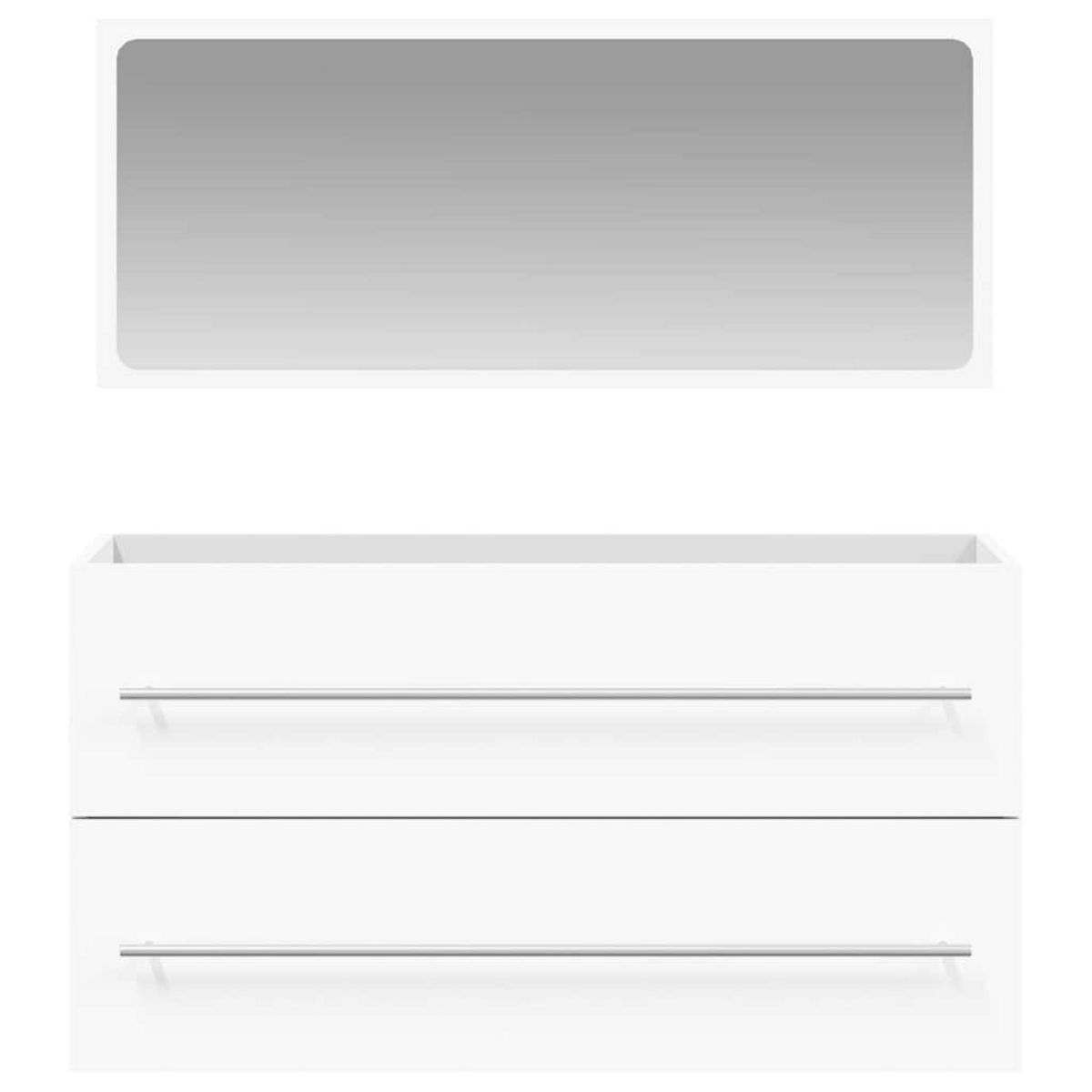 VIDAXL Armoire de salle de bain avec miroir blanc bois d'ingenierie