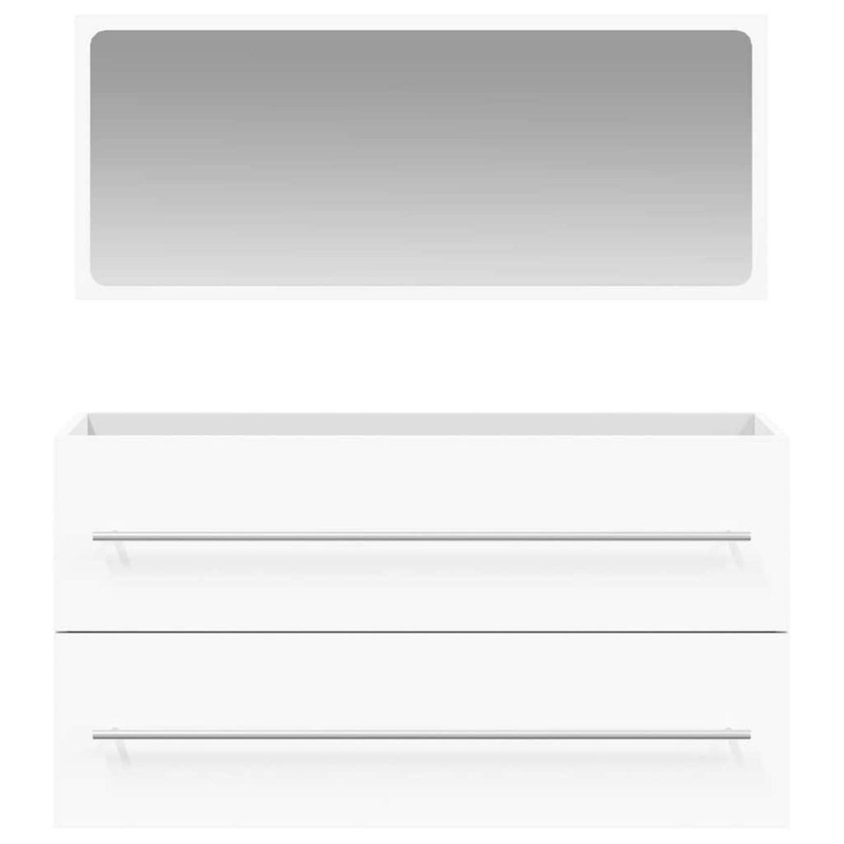 VIDAXL Armoire de salle de bain avec miroir blanc bois d'ingenierie