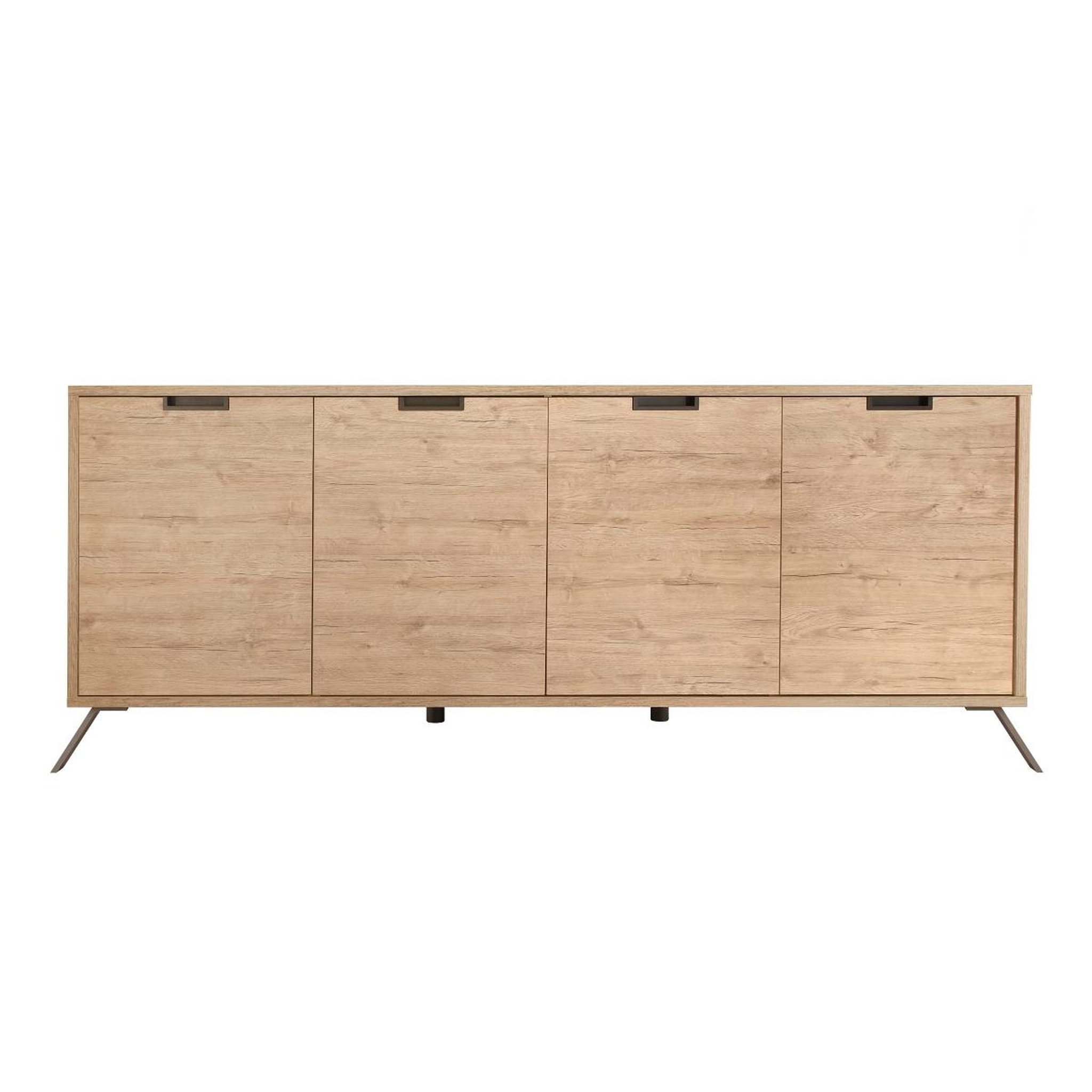 Voir la diapositive 5 : JLC KREATION Buffet moderne en bois 4 portes 210cm DIANA
