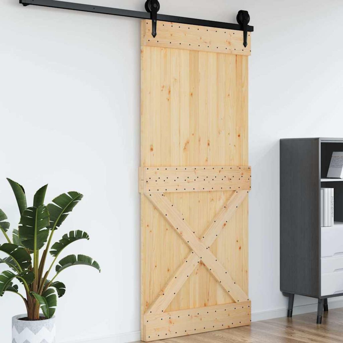 VIDAXL Porte NARVIK 100x210 cm bois massif de pin