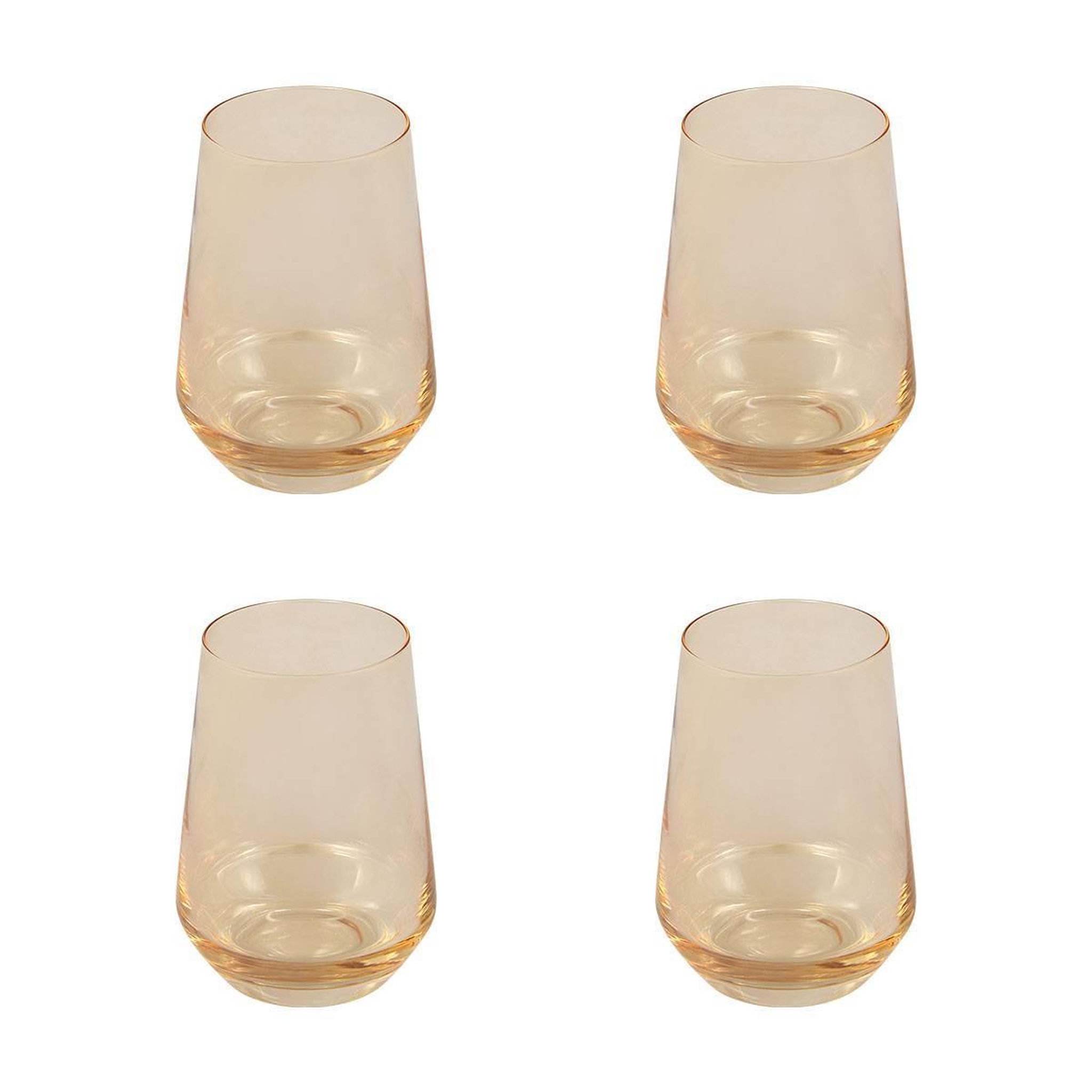 SECRET DE GOURMET Lot de 4 verres à eau  ambre  41cl ambre