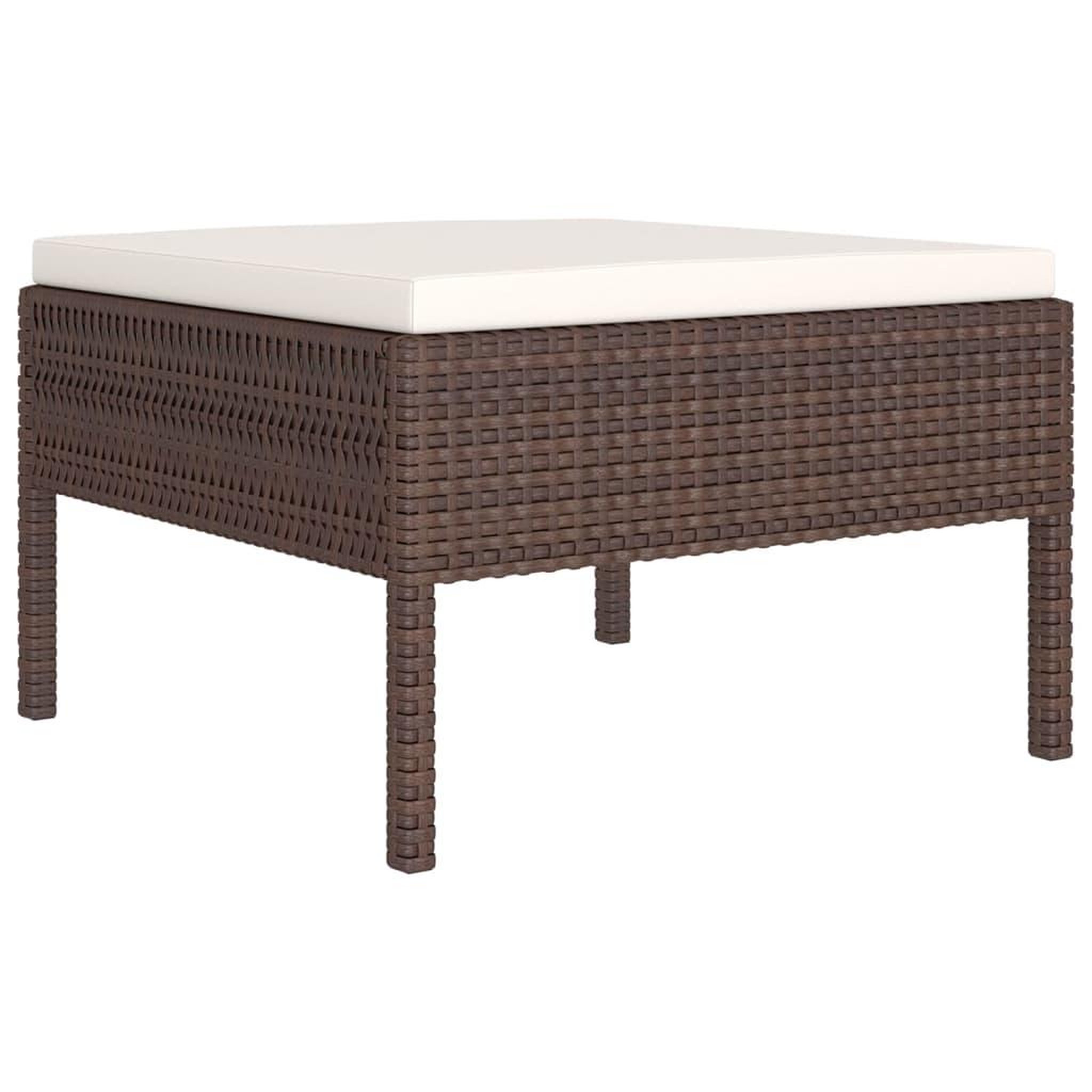 Voir la diapositive 3 : VIDAXL Salon de jardin 10 pcs avec coussins Resine tressee Marron