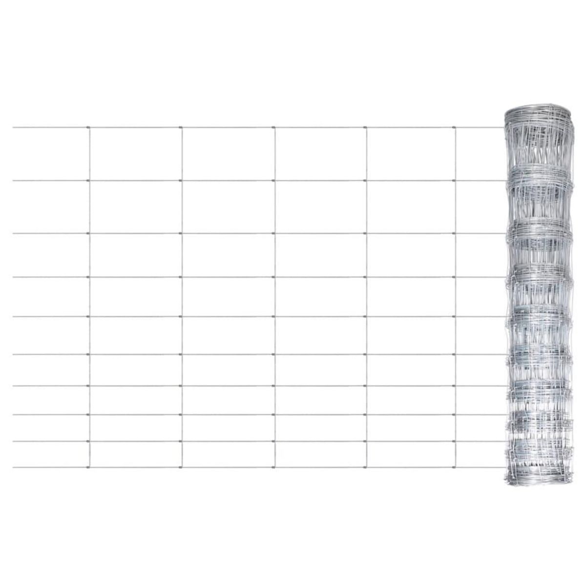 VIDAXL Cloture de jardin Acier galvanise Argente 50x1 m