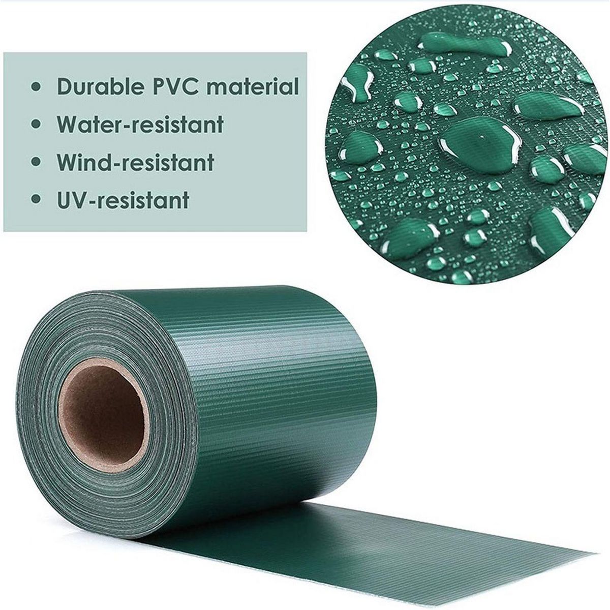 TOILINUX Brise Vue Occultant Clôture en PVC 450 g/m² - 70 m x 19 cm - 70 clips de montage