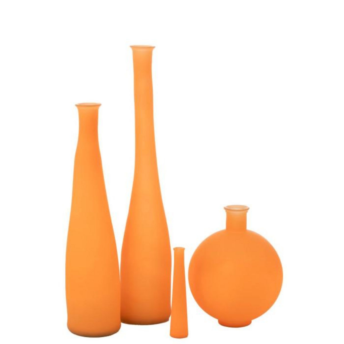Paris Prix Vase Bouteille en Verre  Neon  80cm Orange