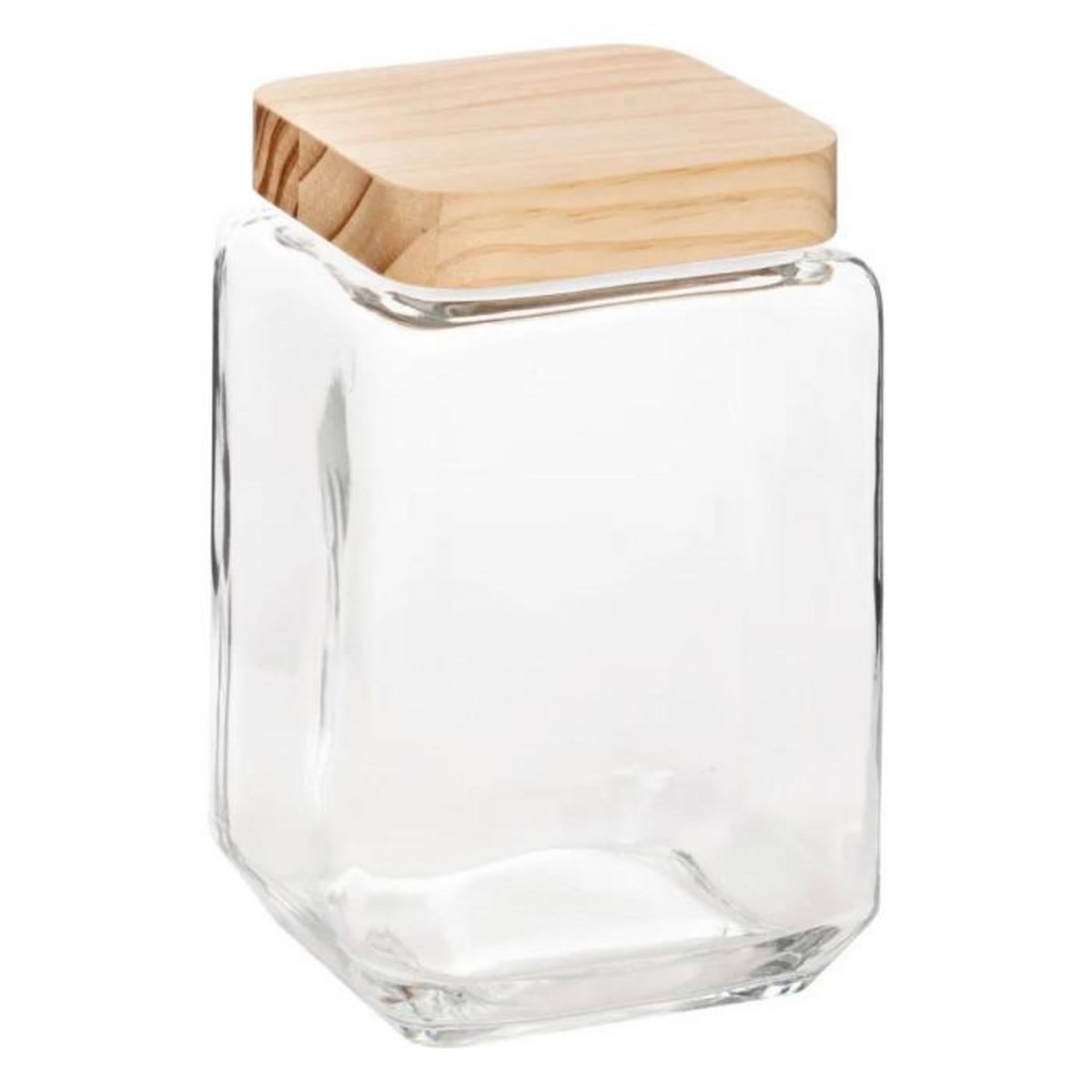 FIVE Bocal Carré Verre & Pin  Nyna  1,7L Transparent