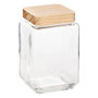 Voir la diapositive 1 : FIVE Bocal Carré Verre & Pin  Nyna  1,7L Transparent