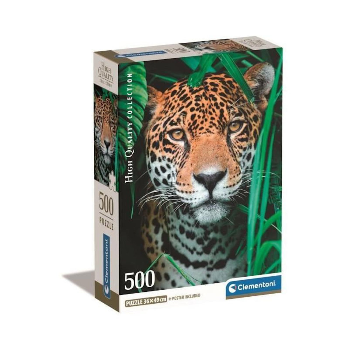 CLEMENTONI Puzzle 500 pièces Compact – Jaguar in the Jungle – Clementoni – Adulte 14+ ans