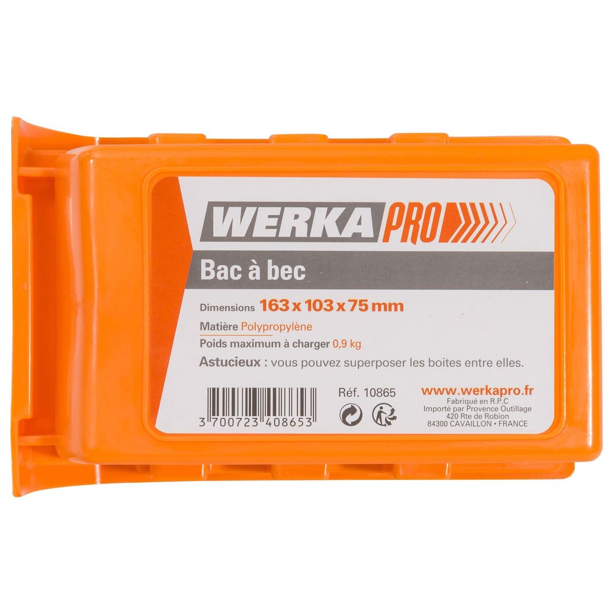 WERKAPRO Bac à bec de rangement WERKA PRO  163x103x75mm