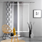 Paris Prix Rideau Voilage Imprimé  Galiléo  140x240cm Noir