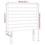 Voir la diapositive 6 : VIDAXL Tetes de lit 2 pcs Gris fonce 90x5x78/88 cm Velours