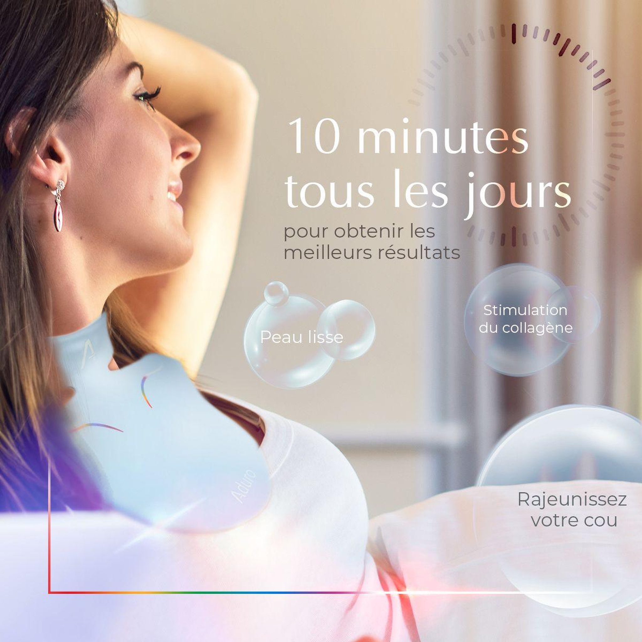 Voir la diapositive 5 : ADURO Masque LED ZLD-50AF décolleté et cou