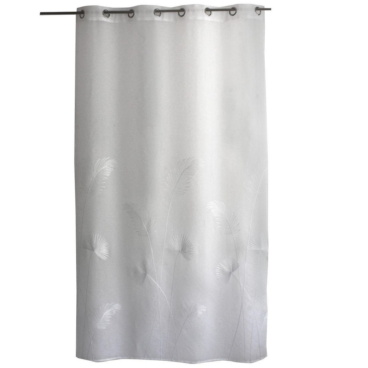 TOILINUX Voilage brodé PALMEIRA - 140 x 240 cm - Blanc