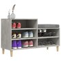 Voir la diapositive 4 : VIDAXL Armoire a chaussures Gris beton 102x36x60 cm Bois d'ingenierie