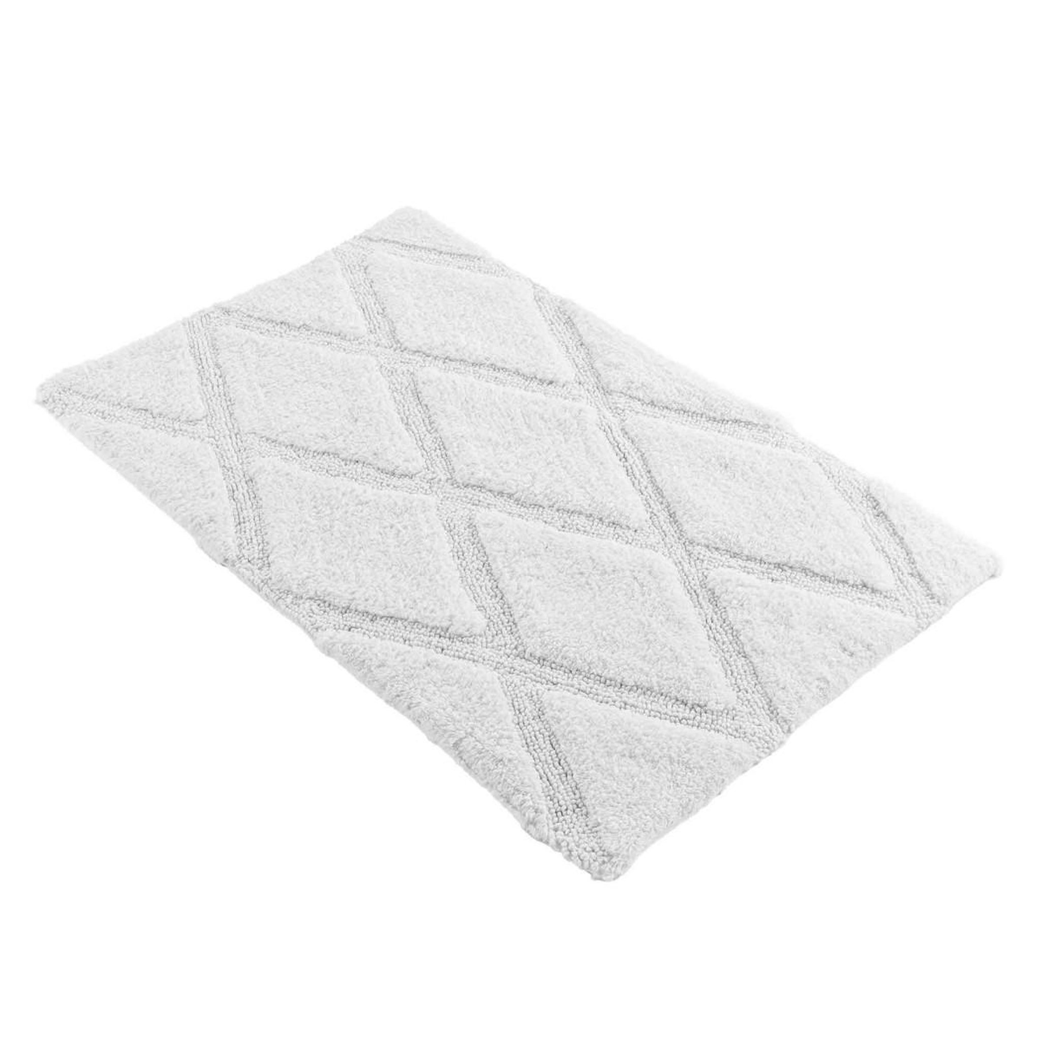 Voir la diapositive 2 : Douceur d'Intérieur Tapis de bain tufté  thais  50x80cm blanc