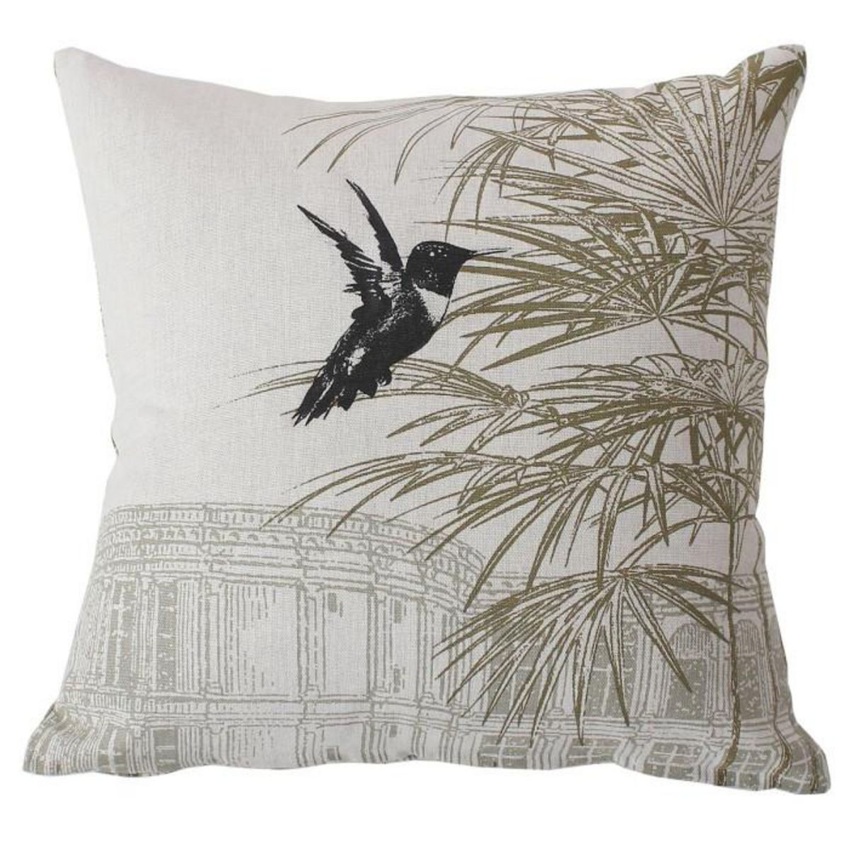 Paris Prix Coussin Déco Imprimé  Palmeira  40x40cm Naturel