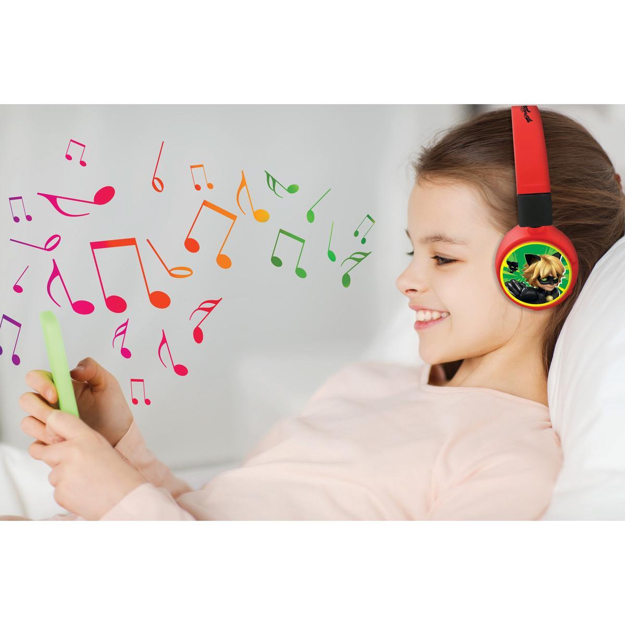 Voir la diapositive 5 : Lexibook Casque 2 en 1 Miraculous Bluetooth et Filaire confortable et pliable avec limitation de son