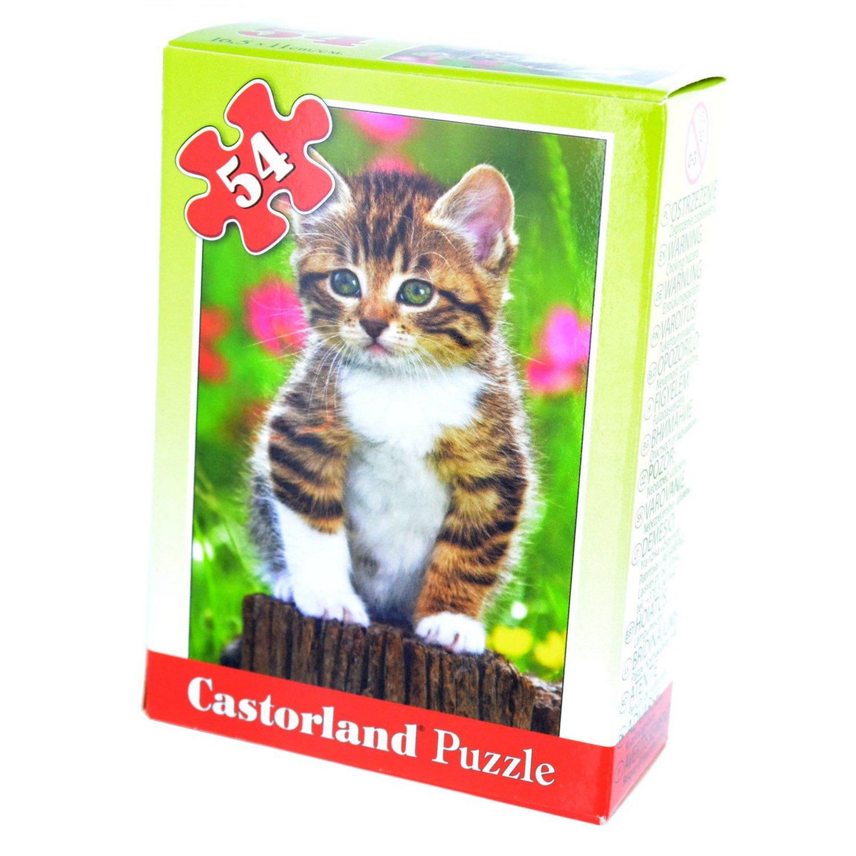 Castorland Puzzle 54 pièces : Mini puzzle : Chaton sur une souche