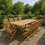 Voir la diapositive 4 : CONCEPT USINE Table rectangulaire + 10 chaises KAJANG