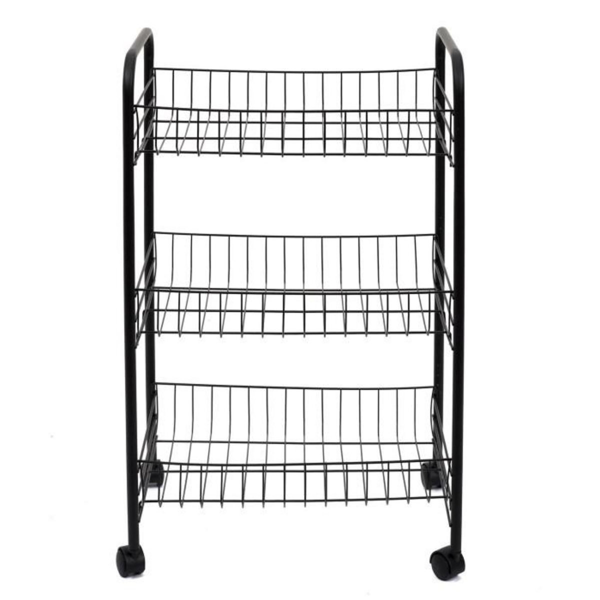 Paris Prix Desserte de Cuisine  3 Niveaux  62cm Noir