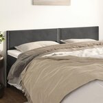 VIDAXL Tetes de lit 2 pcs Gris fonce 80x5x78/88 cm Velours
