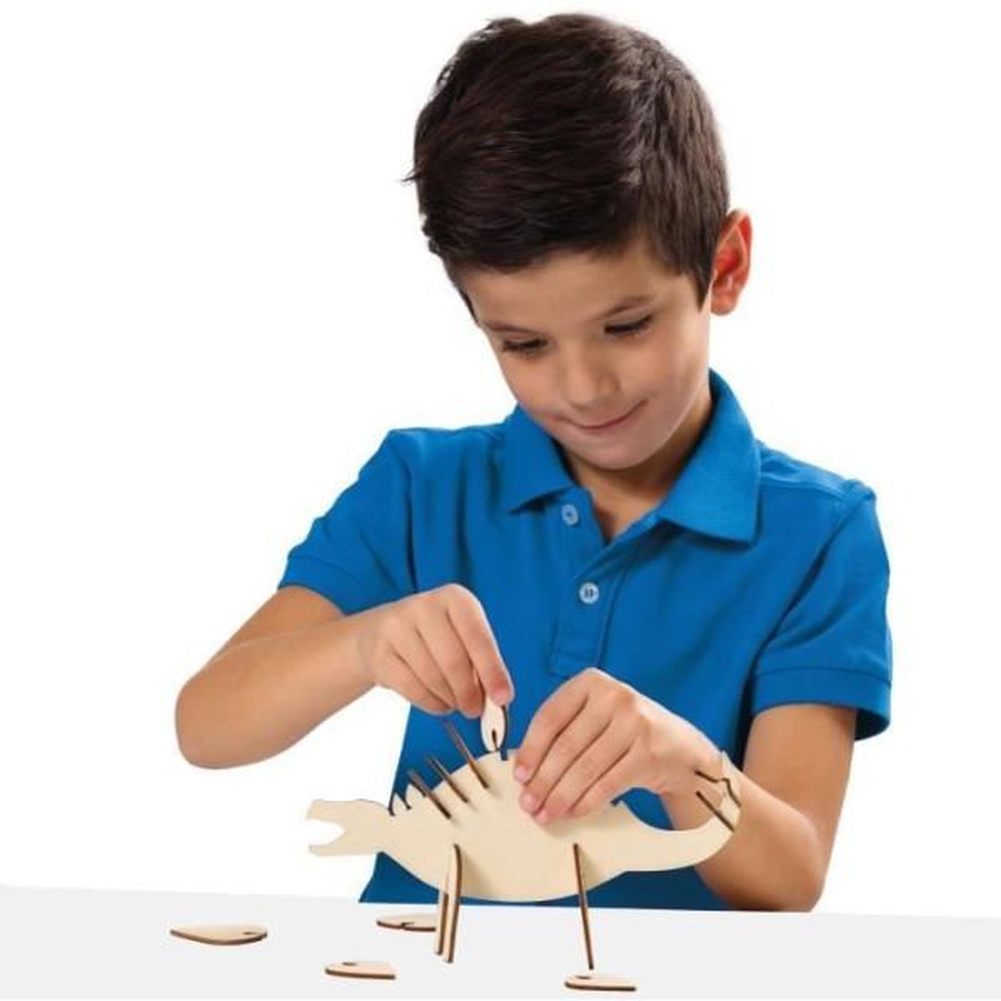 Voir la diapositive 2 : SES Creative Dinosaure en bois qui brille dans le noir - Kit de bricolage - SES CREATIVE - Fabrique ton propre dinosaure qui brille dans le n